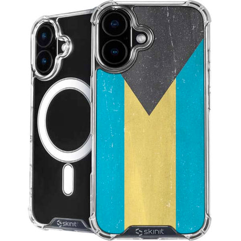 Bahamas Flag Distressed iPhone 16 Plus MagSafe Case